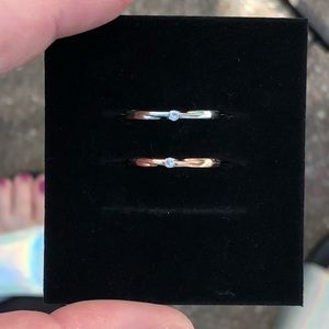 Double solitaire ring set